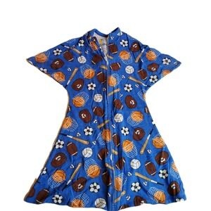 Sleeping Baby Zipadee Zip Sleep Sack XS 3-6 Months Cotton Blue Sports Football